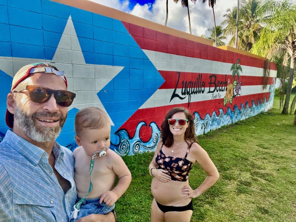 Our family of 3.5 in Luquillo, Puerto Rico